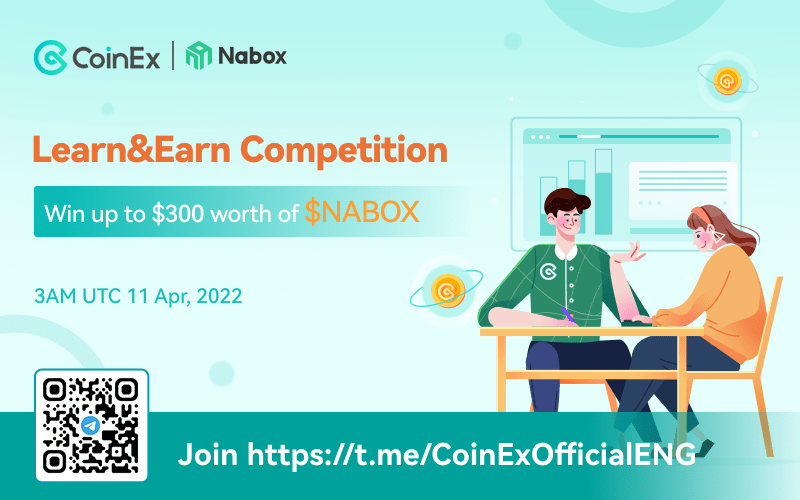 📢 Learn &amp; Earn with <a href="/naboxwallet/">Nabox</a> 

Win up to $300 worth of $NABOX in our quiz competition! 🤩 

⏰ 3AM UTC 11th Apr
📝 Join the quiz: t.me/CoinExOfficial…
✅ Complete all tasks: gleam.io/fIvwJ/coinexna…

#CoinEx #Nabox