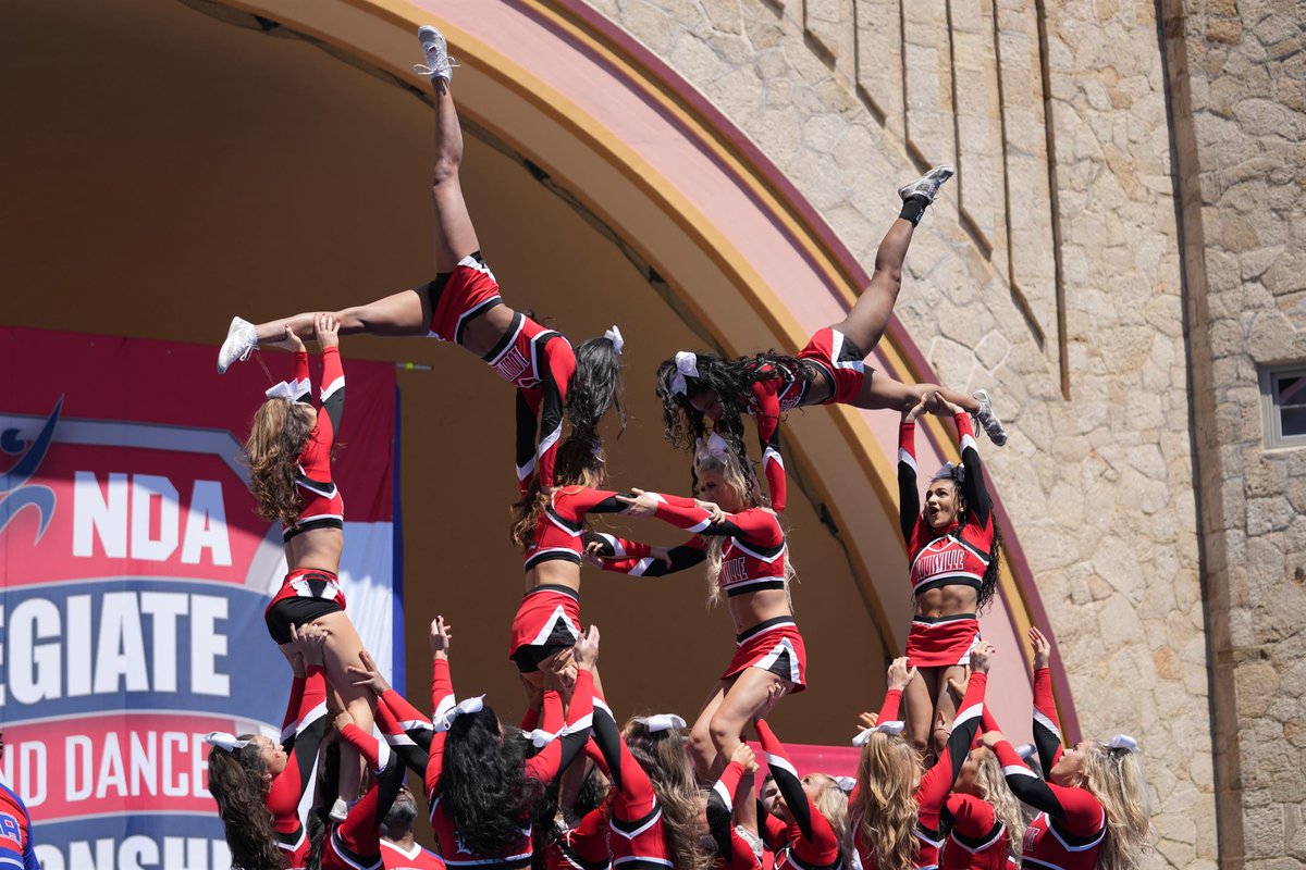 joshheird's tweet photo. We've got another set of National Champions!! Congrats to @UofLAllGirl &amp; @louisvillecoed! The best cheer and dance programs in the country!! Great photos from @AndrewDean85! #GoCards https://t.co/yvrzzUQ2oO