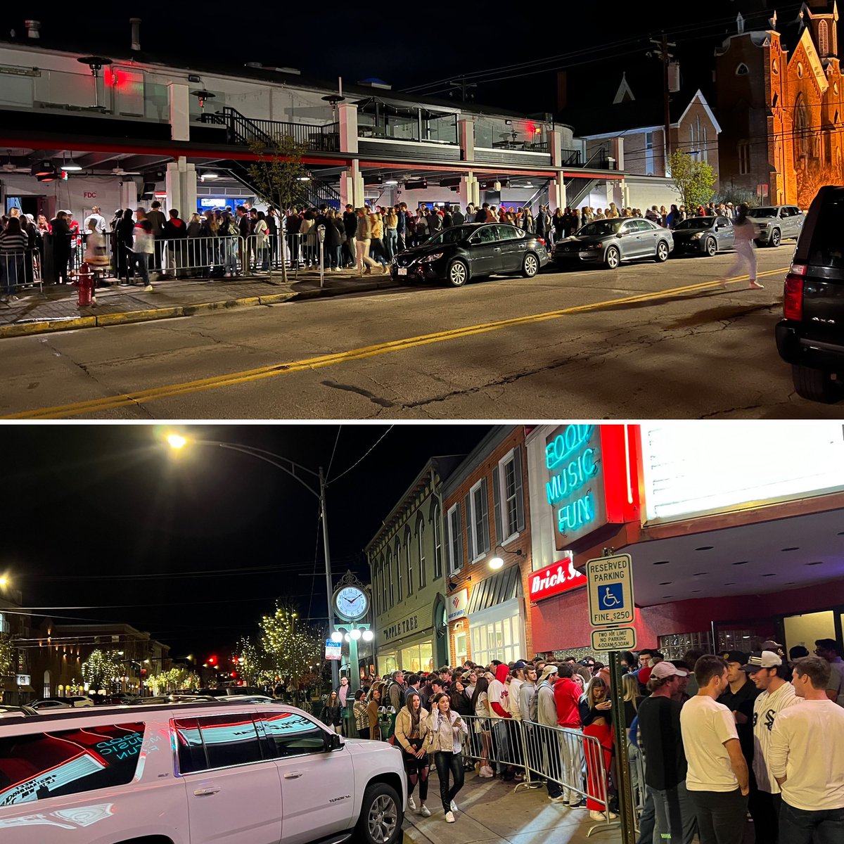 letsg000000000's tweet photo. @barstoolecu @SupDogsECU 

When you get to @brickstoxford tonight at 10 and line is around whole building.  Send up pix of the line at SUP DOGS? No , Not Doggie Jams but the actual bar. https://t.co/BmgTYEpPvk