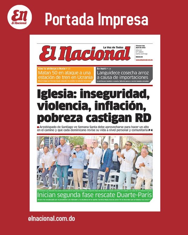 RRosarioMarquez's tweet photo. La iglesia resume y dice lo que sufre y piensa el pueblo , tal como también lo señaló en Santiago @LeonelFernandez https://t.co/3hMermq2GE