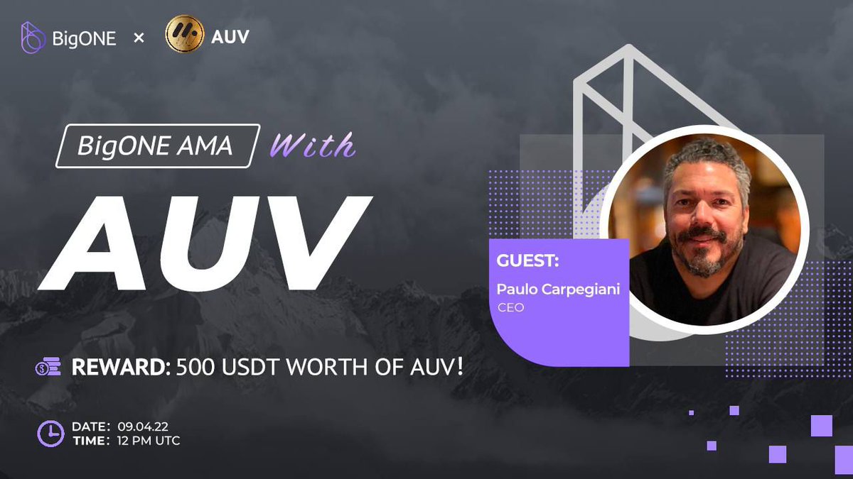 grush_official's tweet photo. 🚀BigONE EXCHANGE AMA Session🚀

Dear Community, BigONE is going to hold an AMA with AUV  in the Telegram group.
https://t.co/xfPtOAhMUK
⏰ Time: 09 APRIL 12 UTC
🎁Reward:500$ WORTH OF AuV
🥰We are warmly inviting you to join our AMA! Be prepared with your questions! 🥰 https://t.co/33ce2YAJwX