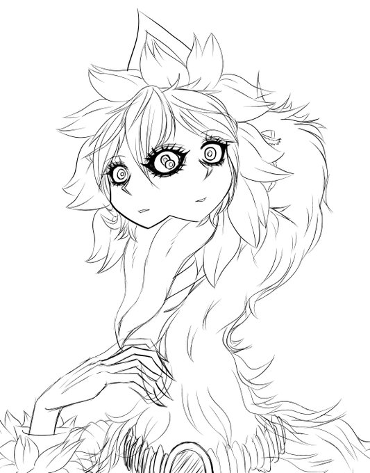 息抜きラクガキ(:ωつ )っ黒鳥の夢妹ちゃん 