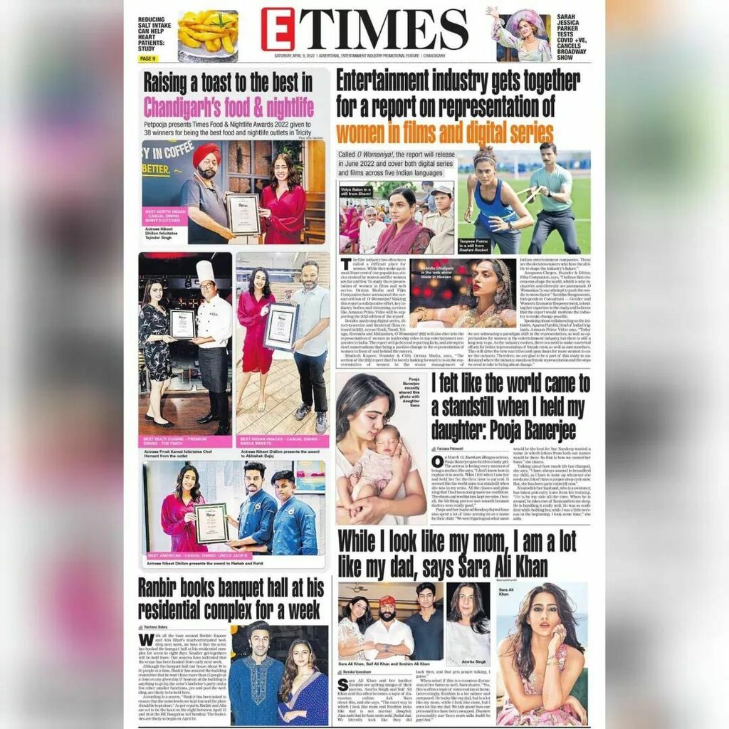 Are you missing ETimes' print edition? Log on to epaper.timesofindia.com to read.....
#timesfoodawards #nikeetdhillon #prreitkamal #poojabanerjee #taapseepannu #vidyabalan #saraalikhan #saifalikhan #amritasingh #ranbirkapoor #aliabhatt instagr.am/p/CcHNRDAJVHA/