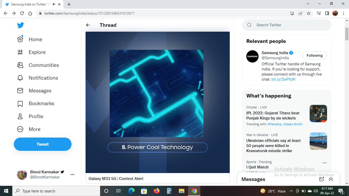BinodKarmakar's tweet image. Ans. B) Power Cool Technology

#GalaxyM33 
#UpForItAll 

@SamsungIndia