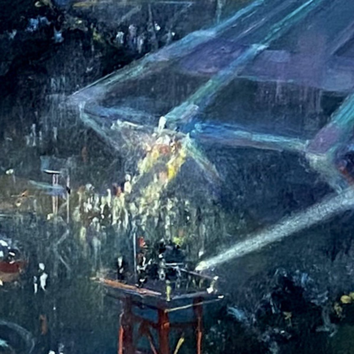 Bravadopaint's tweet photo. “The Happiest Place in Space”   (Detail) BRAVADOPAINT .com  #Grabowski••••••••••••••#art #fineart #painting #impressionism #realism #disneyworld    #amusements #themepark #spacemountain #imagineering #Florida #architecture #Tomorrowland #Disney #rollercoaster #fun https://t.co/ZxhYRB5RI5