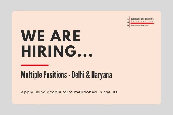 LLF_edu's tweet photo. We're #hiring!
LLF is looking for passionate individuals to support children's learning at scale.
#MultiplePositions #Delhi #Haryana
(1) Senior Program Manager - M&E (Delhi)
JD:
https://t.co/tBdn1v9Ad2
(2) Program Manager - Delhi
JD: https://t.co/mqepEW8YCw https://t.co/hASwX07pIZ