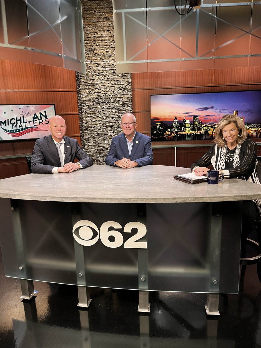 Thank you @carolcain for the opportunity to join you again, this time in celebration of 17 years of Michigan Matters! Watch Sunday at 8am on @CBSDetroit as Mark Hollis and I discuss Detroit's upcoming hosting of the NFL Draft in 2024. 🏈