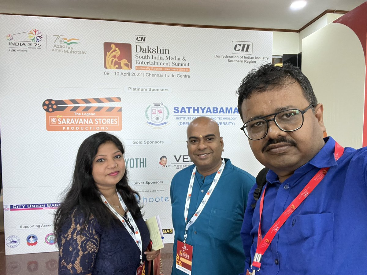 speaking today at CII Dakshin South India Media & Entertainment Summit @oraclemovies_ @gkacts @Supriyakst