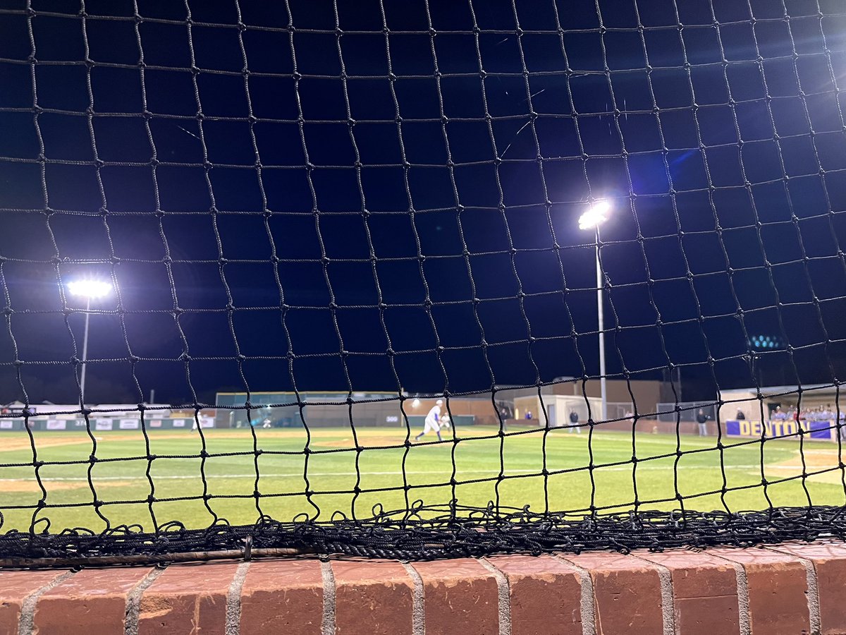 joannemkeeler's tweet photo. Fun night at Cotton Nix Field as the Broncos take the win, 8-4 🎉🥳💜💛⚾️!! @joelhays9 @mark_goggins @LaShawn_N_Brock @ScottNedrow @Denton_Baseball https://t.co/243Ssrhe0Z