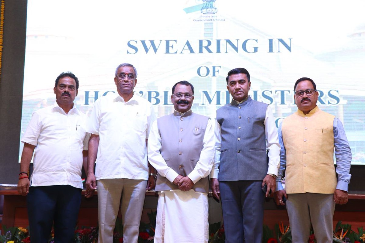 DrPramodPSawant's tweet image. Congratulations to the ministers sworn in my Cabinet today, I am sure they will carry out their responsibility with honesty and care in service of the people and State.
