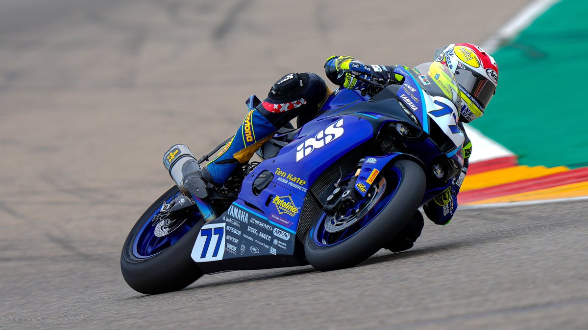 DomiAegerter77's tweet photo. #2022Awaits with a #FrontRowStart at very 1️⃣st opportunity

Superpole ✅ in 🅿2️⃣ - 1´53.050 +0.344

#DA77 with @TenKateRacing at @AragonMotorLand in 🇪🇸

#WorldSSP title defending campaign gets underway
#ARAI 
#IXS 
#DaytonaBoots 
#YamahaRacing #YZFR6 https://t.co/7pdFZwT1jJ