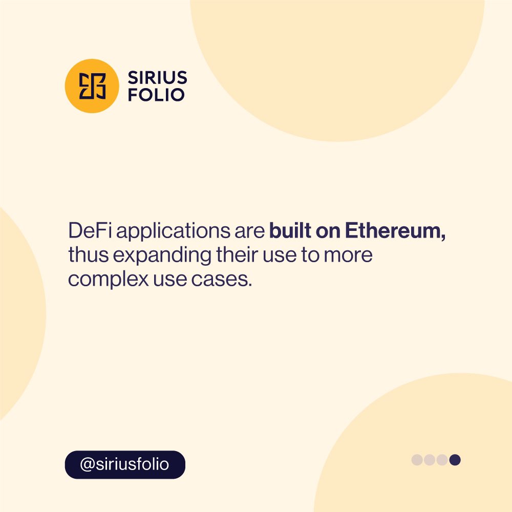 SiriusFolio_'s tweet photo. What do you know about DeFi?

Here are four slides to help you understand the concept better. 

#SiriusFolio #Cryptocurrency #DeFi #CryptoNews #Bitcoin #Ethereum #Blockchain #Money #Wealth https://t.co/uXJzPHdcKb