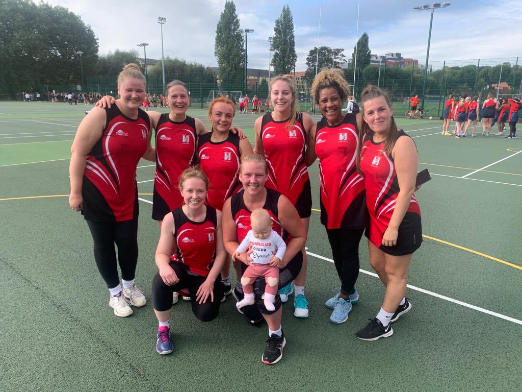 elskennedy's tweet photo. Last game of the season with my fave team @RomulusNetball and we could potentially secure promotion 🤞🏼 Let’s go Roms ⚪️🔴 https://t.co/2wjCb0nqla
