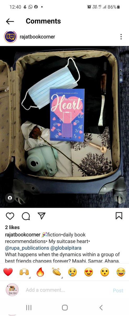 AuthorDeepti's tweet photo. Weekend Read.... perfect for staycations #MySuitcaseHeart #novels #novela #debutauthor #BookTwitter #RomanceBooks @Rupa_Books
Order your copy now...

https://t.co/Y8x046xDU9 https://t.co/5sTqG1LICL