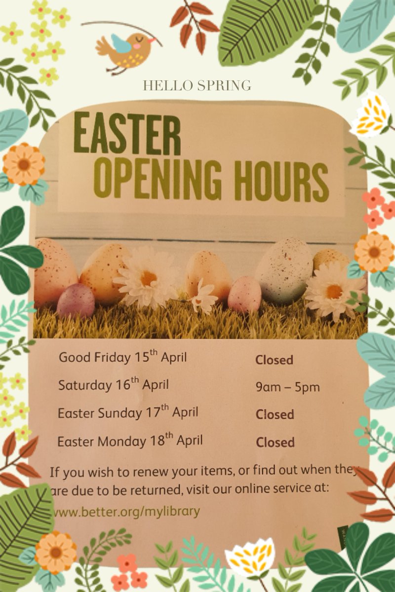 TootingLibrary's tweet image. If you are planning to visit us over the Easter bank holiday then please be aware of our opening hours. We would like to wish you a very Happy Easter. 🐰🪺🐣

#Tootinglibrary
#Wandsworth
#Easter
#Easterholidays
#MotheringSunday
#EasterBunny