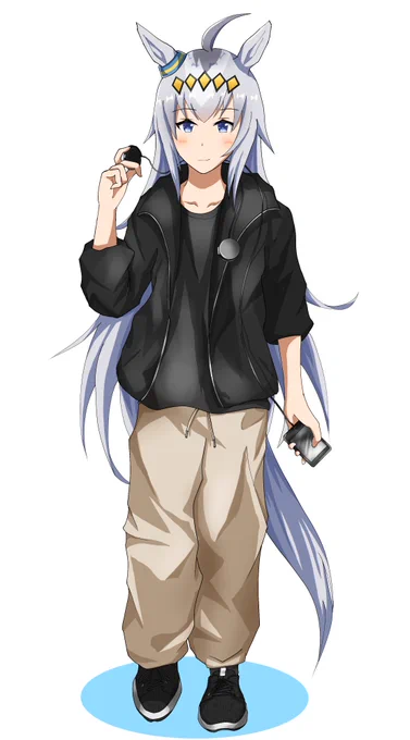 #推しキャラに自分の私服を着せる
 #ウマ娘 
オグリに自分の私服を着させました🤔 
