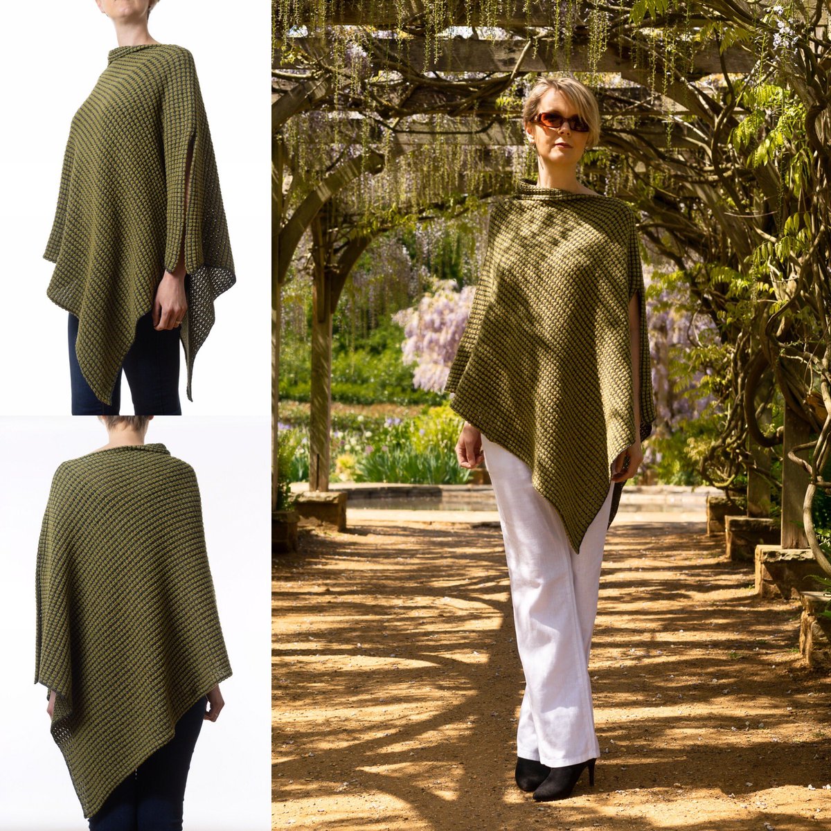 Wall to wall sunshine today, although the wind is a little chilly. A Merion and Silk blended poncho is just the thing for a day like today. #UKGiftAM #bizbubble #indie #handmade #springfashion 

milliemooknitwear.co.uk/product-catego…