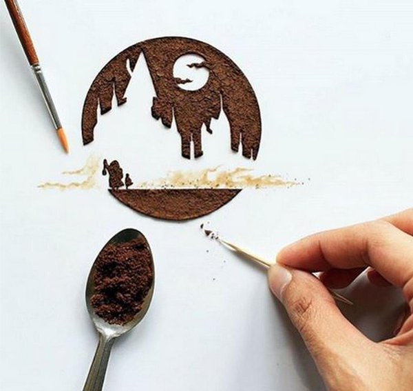 Harry Potter coffee art