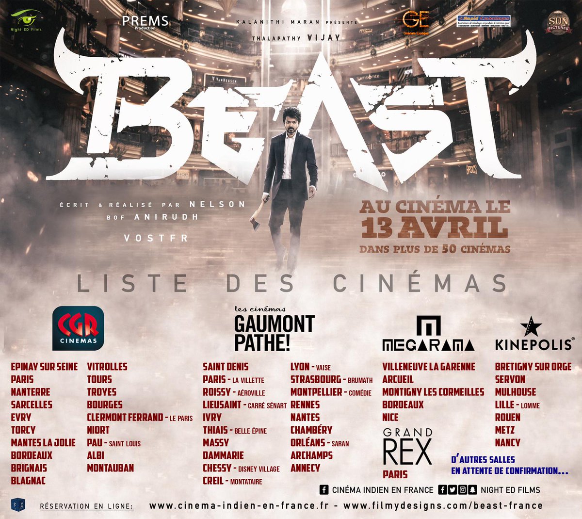 NiGHTEDFiLMS's tweet photo. #BEAST - en VOSTFR !
Liste des salles à travers la #France 🇫🇷

Réservation en ligne: https://t.co/4dwdHWT5UX https://t.co/GHftejy1cH