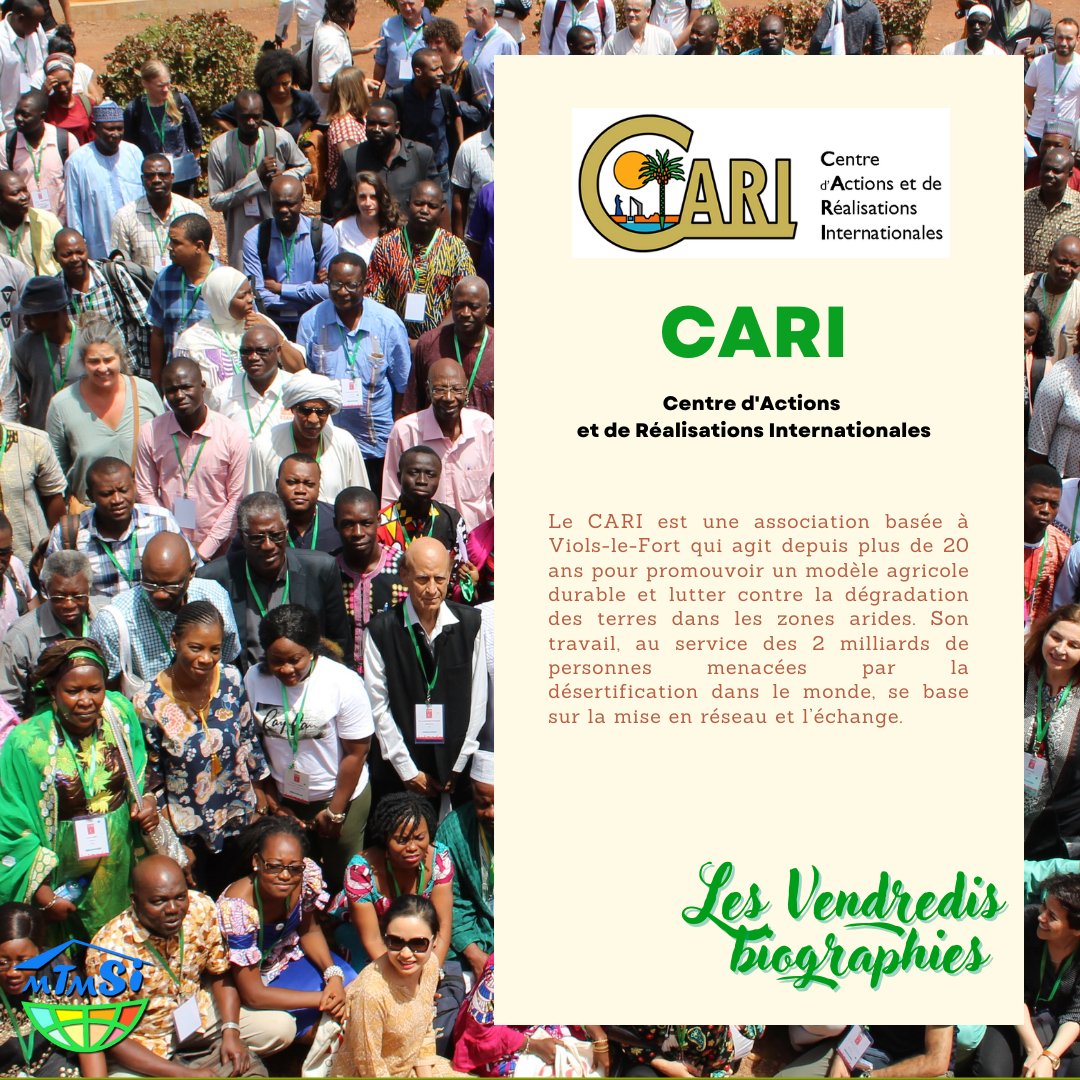 #LesVendredisBiographies
Découvrez cette semaine le Centre d’Actions et de Réalisations Internationales !

Retrouvez le CARI sur les réseaux sociaux :
Facebook : facebook.com/CARI.associati…
Twitter : <a href="/CARI_ONG/">CARI</a>
LinkedIn : linkedin.com/company/associ…
Site internet : cariassociation.org