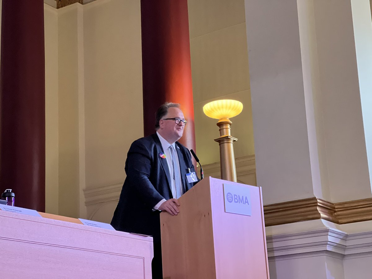 ethanthemedic's tweet photo. We are all go for day two of #MedStudentConf with BMA Deputy Chair @DavidGWrigley welcoming the delegates who’ve so far woken up and joined us… the rest of you will have FOMO… come on!! https://t.co/CtD8drdZow