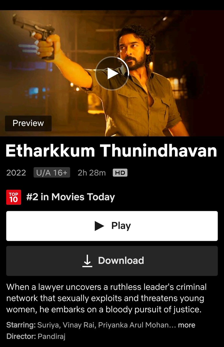 Alwayspratyush's tweet photo. Watched #EtharkkumThunidhavan
This is called Perfect Mass Masala, Family oriented Movie🔥
#Suriya𓃵 Anna Swag Unmatchable🥵
One of the Best social message Movie in Recent times
Climax Bang gives Heart Attck⚠️
Rating -4/5⭐
Final verdict-Must watch
#ET #BlockbusterET
#Suriya41 https://t.co/6wUZb4X78T