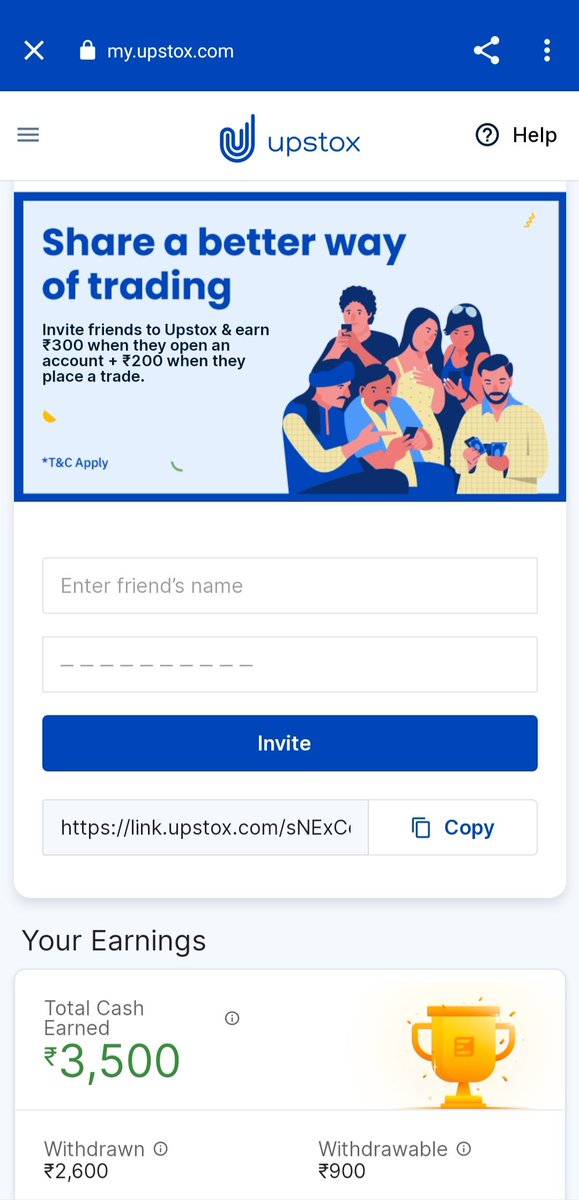 Swapnesh9145's tweet photo. Open your Demat And Trading Account Free Of Cost and get cash rewards starting from ₹300 per referral and additional ₹200 when they place their first trade. So,
Hurry!!!!
Open your account now from the link given below:
https://t.co/n5PXTCjlqc
#upstox #startkarkedekho https://t.co/msLiiXmYwP