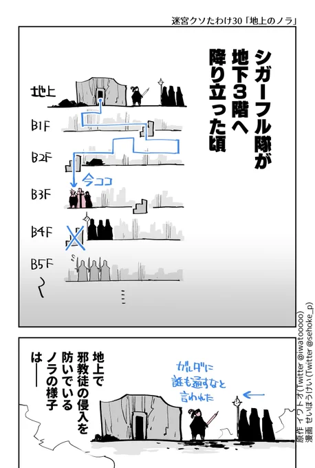 シガーフル隊が迷宮地下3階へ降り立った頃、地上で入り口を守るノラの様子は--
『試し斬り…付き合ってもらうぞ』

#迷宮クソたわけ 第30話「地上のノラ」
(1/6) 