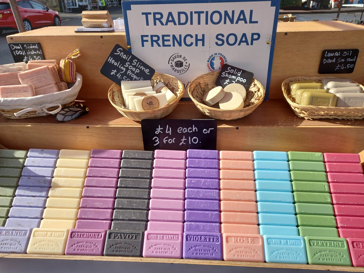 buxtonmarkets's tweet photo. A good day to stock up on French soap, on Buxton Market today, along with loads of other great stalls. https://t.co/UZSfBIU1Bg