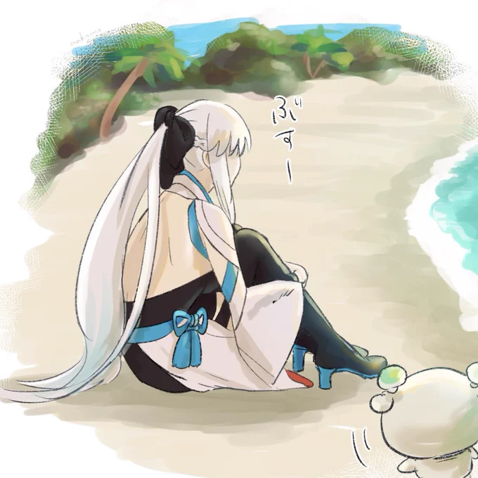 体育座りでモルガン陛下が不貞腐れてた可能性 #FGO 