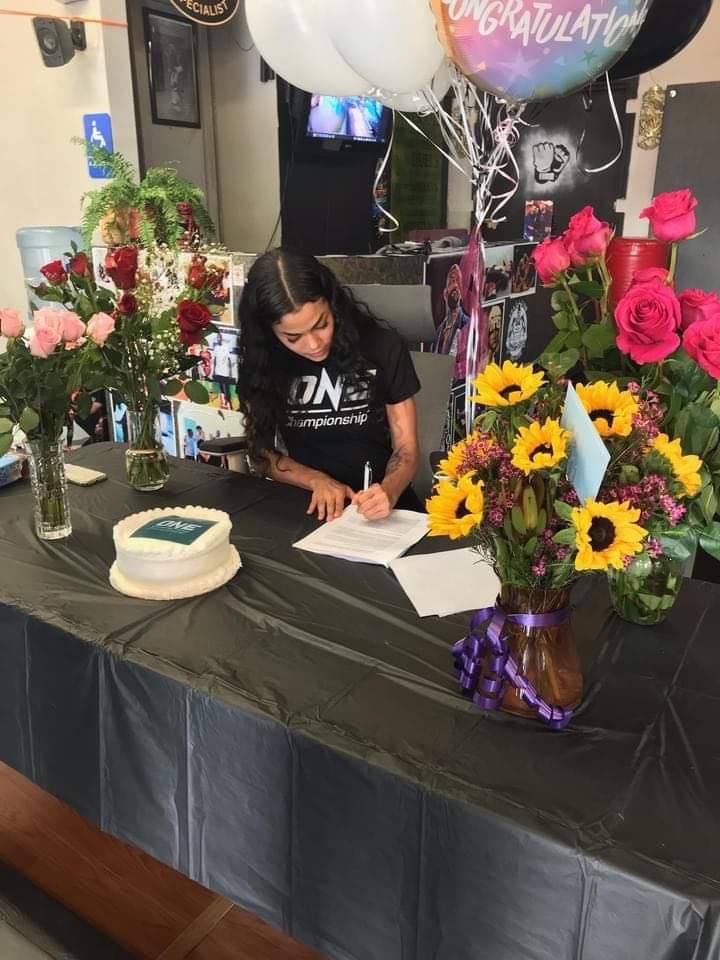 USAMMAF's tweet photo. UMMAF would like to congratulate our brand ambassador Lea Bivins on her recent signing with ONE Championship! We are so proud of you and know you will make us proud! https://t.co/HgVRJCxqne