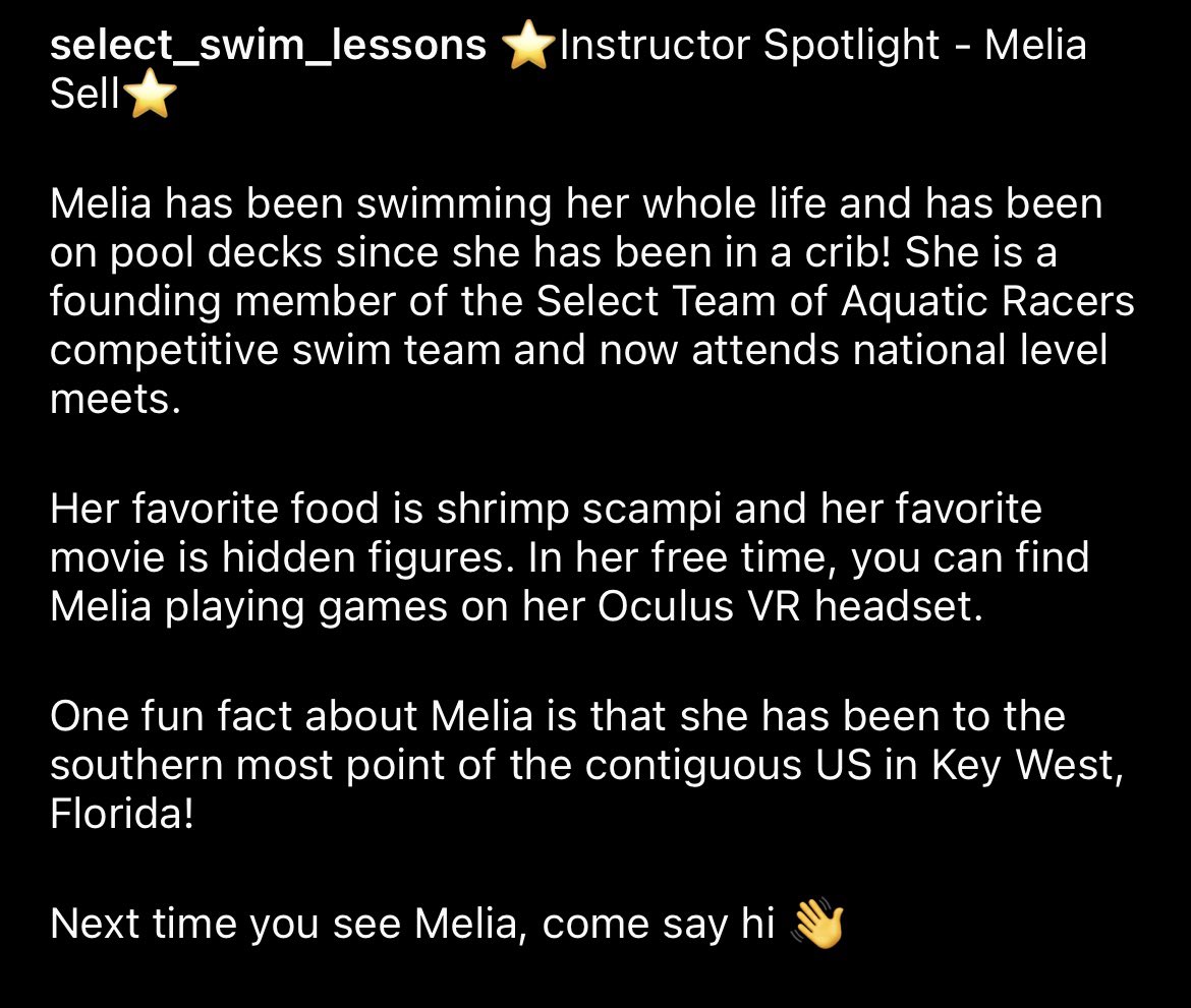Select_Lessons's tweet image. Instructor spotlight - Melia Sell