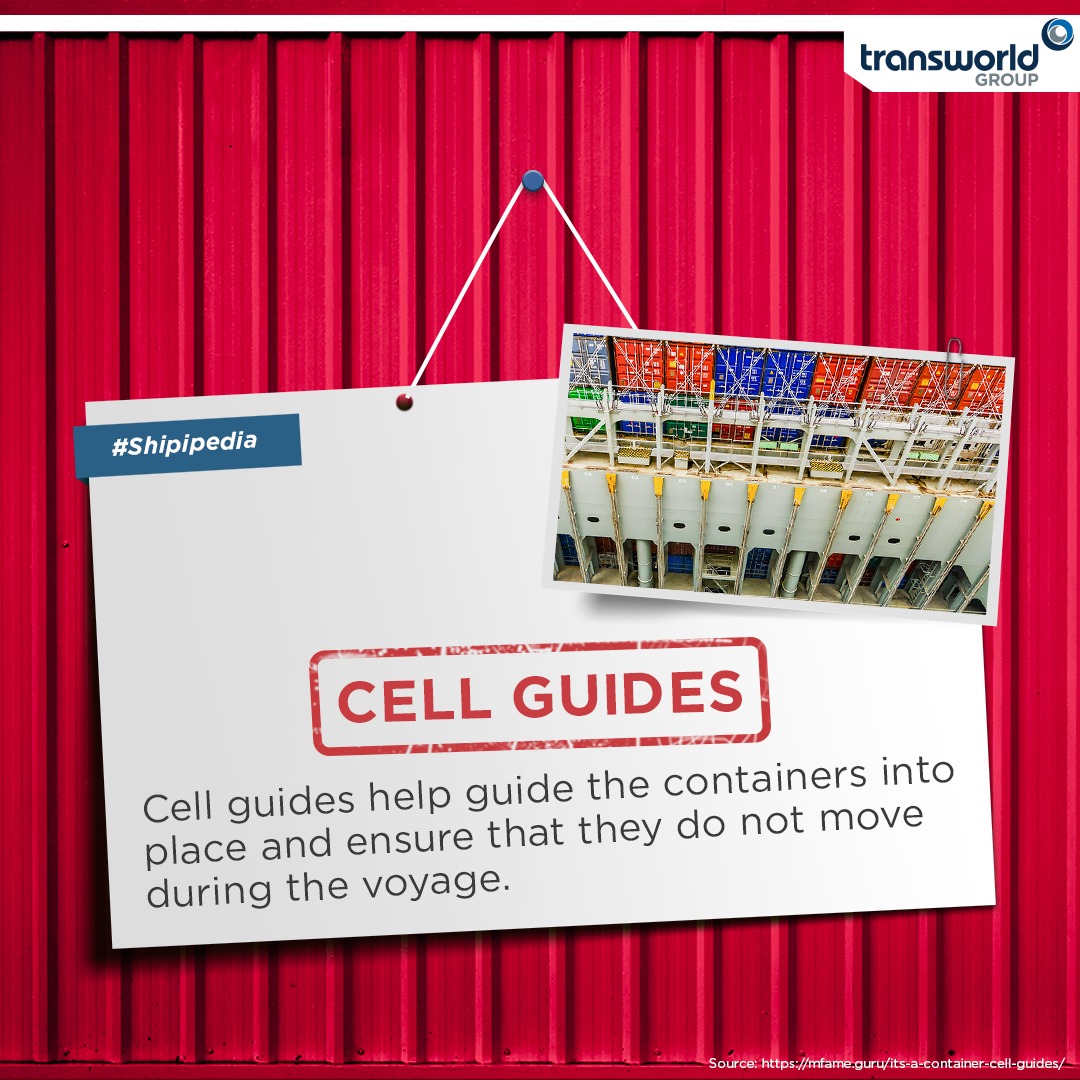 TransworldTweet's tweet photo. #Shipipedia - Today's word is #CellGuides.
#StayTuned on our page to know more about the terms and words of the shipping industry.
#TransworldGroup #Shipping #Logistics #LearningIsFun https://t.co/6BwDM840CK