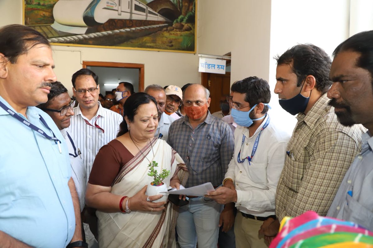 Yeterday NWREA team met Madam Darshana Jardosh  Minister State  Railways at Jothpur