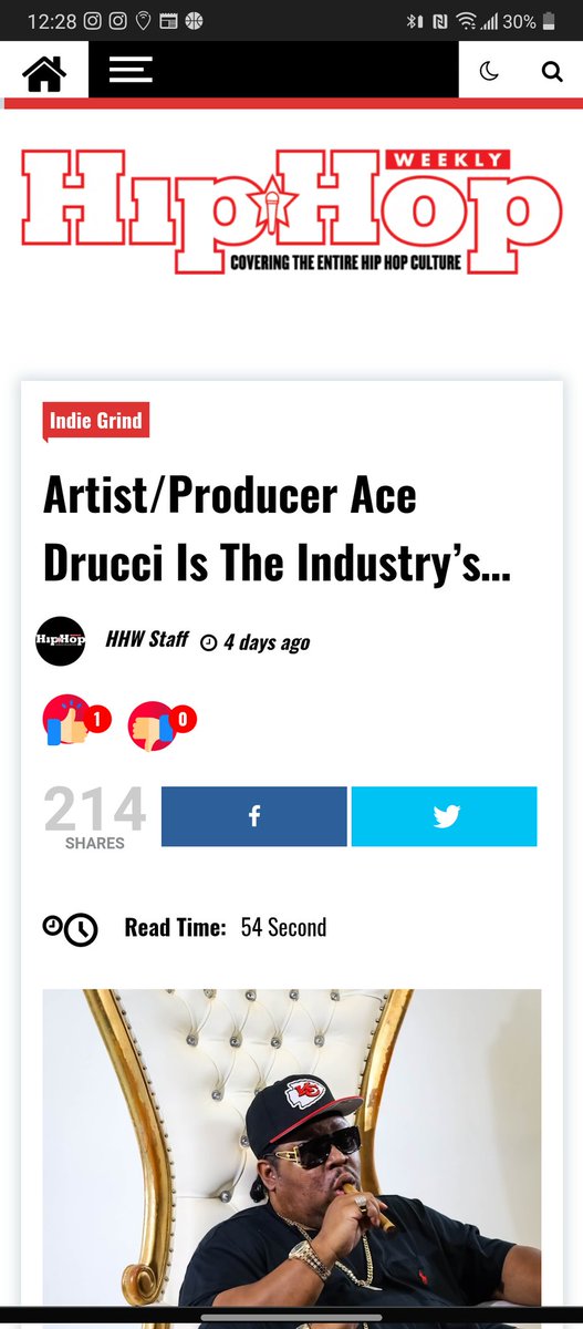 AceDrucci's tweet photo. Hip Hop weekly did an article on me!!! #hiphopculture #viral #blog #magazine 
https://t.co/3m9Iap2UuF https://t.co/vIeDRQ21rS