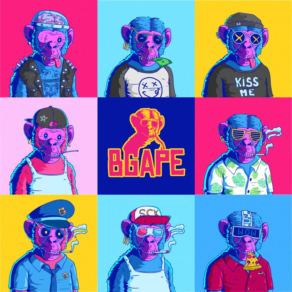 bgfdel92's tweet photo. Hi everyone, this is the  20/100 BGAPE collection ,original art by me on https://t.co/5mN0wtB0Gp. next week I will upload 20 more. 
https://t.co/C7tvwt8Fu9

#NFTCommunity #NFTdrop #NFTs #CleanNFT https://t.co/glsClSeVMO