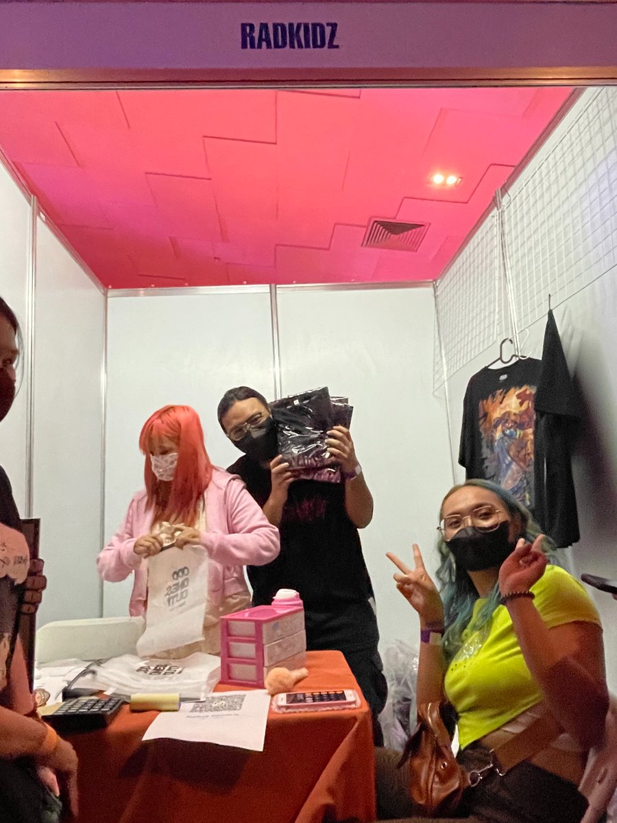 SB19Official's tweet photo. 📣 Check out the Radkidz Booth here at the New Frontier Theater!

<Convention Dates>
2022.04.09-10
10 AM - 8 PM PHT
 
🎟 Tickets to @PPOPCONVENTION are still available at https://t.co/zaWgz1OEdA and https://t.co/aJFyUWWPuv!

#SB19 #PPopRise2022 https://t.co/m8kvoRfiiM