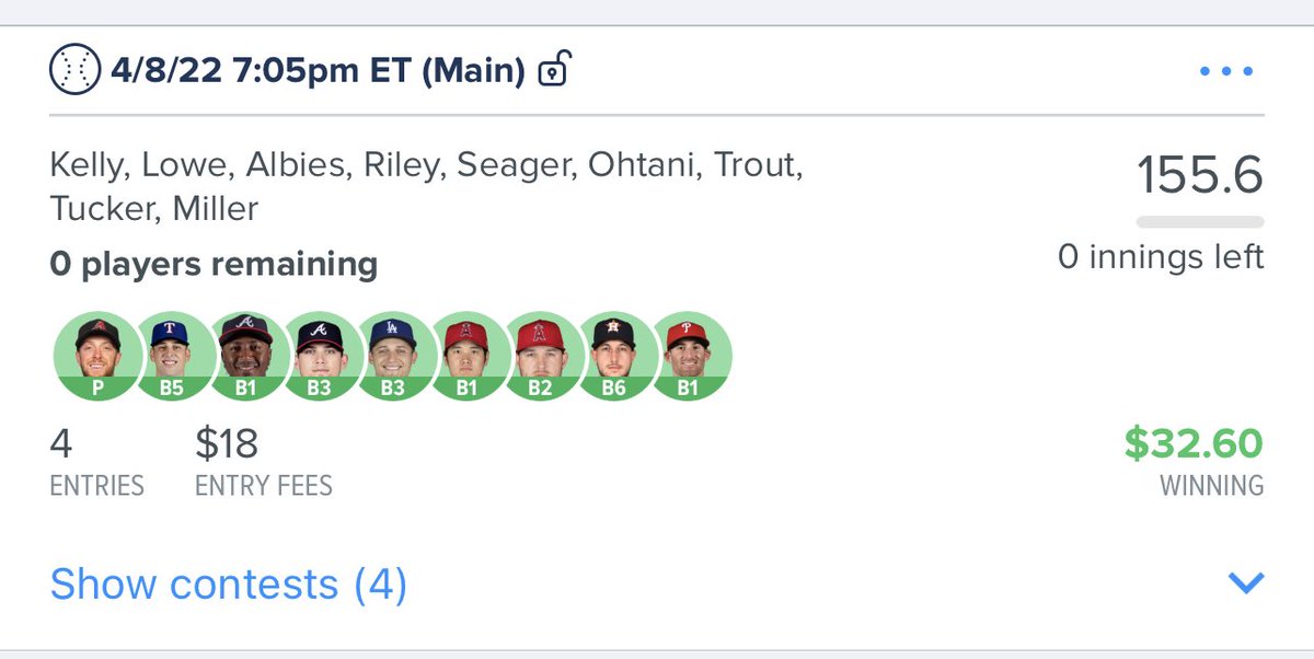 dantheblue1's tweet photo. Hard to argue how freaking good the wonder boy @RotoRadarRiemer is at dfs… between dk and fd over three slates of games yesterday and today he’s put hundreds of dollars into my bankroll! @RotoRadar #rotoradarmlb the #otrr podcast #mlb and @jaredrblock !! https://t.co/swKvixtbot