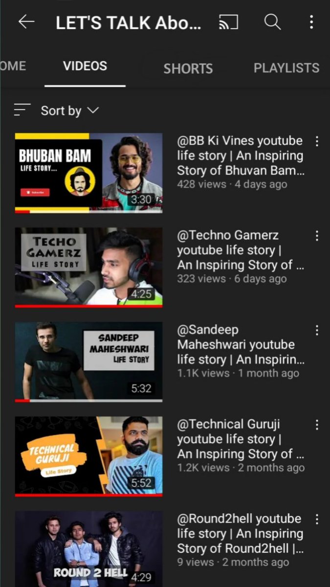 manasranjan199's tweet photo. @YouTubeIndia @YouTube @YouTubeCreators @googledevs @Google @TeamYouTube
Dear YouTube Team,
If possible please check out this.
And Separate long video and short video tab like this below mentioned images. https://t.co/kkit8M7xcV