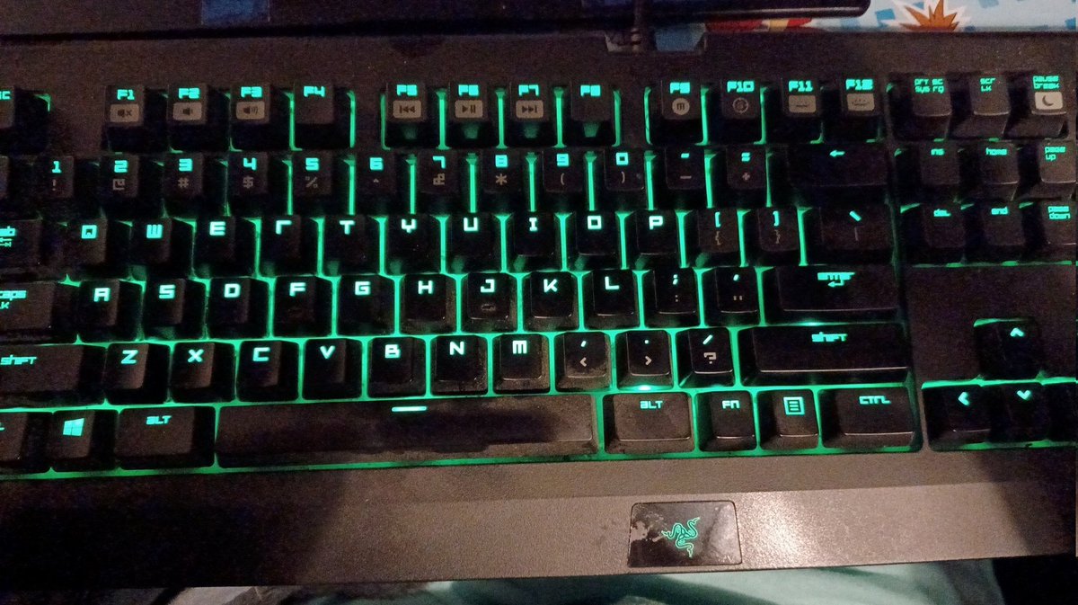 OnyxCrimsonBlur's tweet photo. Out of all the keyboards I've ever had, this one is still the most dependable.
#razerblackwidow
#razerkeyboard https://t.co/wkzMw9ERXz