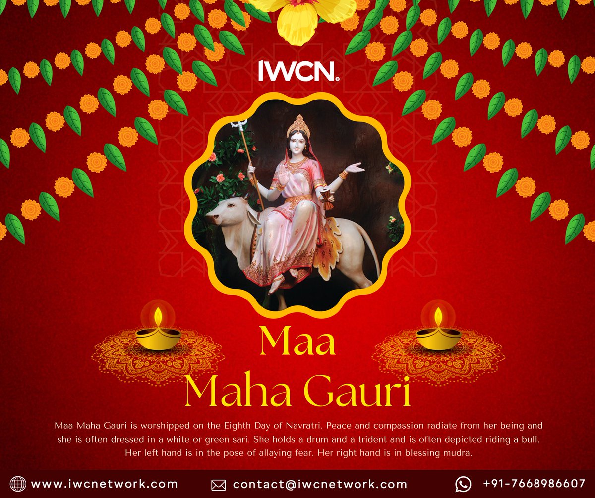 iwcnechno's tweet photo. May the divine blessings of Goddess Durga bring you bountiful joy and happiness. Sending you hearty wishes on Durga Ashtami!

Happy Durga Ashtami!
.
.
#iwcn #iwcnetwork
.
.
.
#navratri2022 #ChaitraNavratri #mahagauri #JaiMataDi #navratri #DurgaAshtami #DurgaPuja #India #festival https://t.co/tvYjwTzb2Z