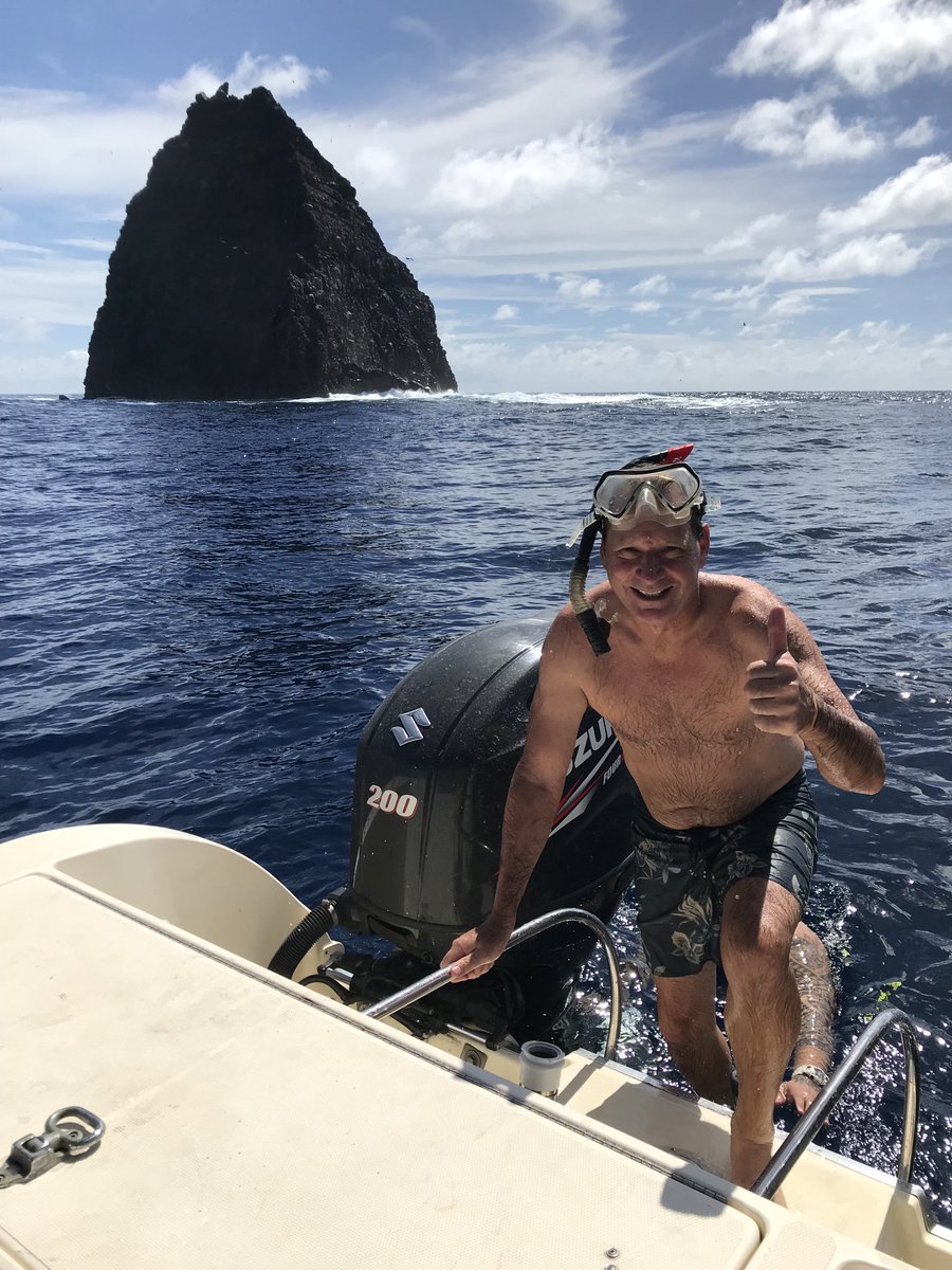 scronin70's tweet photo. Ok - it’s not every day that you snorkel on one of the most explosive volcanoes in the world to collect samples - Here is what is left of Hunga Tonga… https://t.co/XKKDGJuCnr