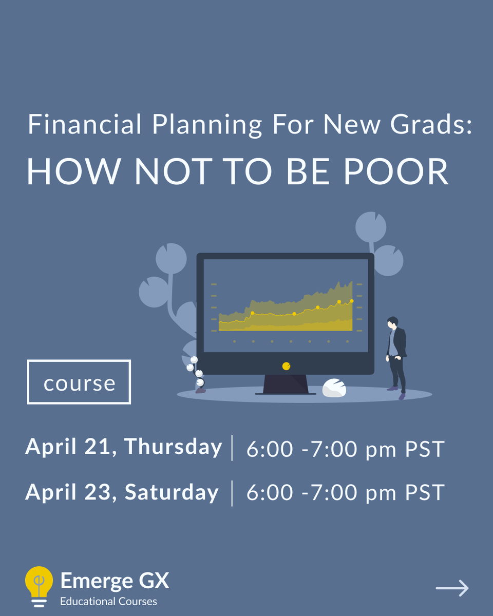 EmergeGx's tweet photo. Want to know the secrets of adulting and the key to financial stability? We got a FREE 1 session course just for you, new grads!😉https://t.co/mLXyLLUeGT!
#Lifegoals #BuildingWealth #Wealth #Adultlife #FinancialTips #FinancialAdvisor #Longtermgoals #Buildwealth #FinancialFreedom https://t.co/e6hUQzxapp