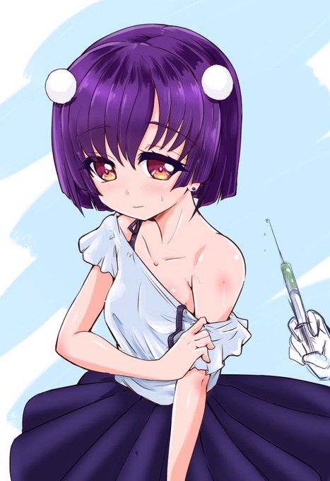 ワクチン行くので肩が出る服を着よう。
#さんかくアート 