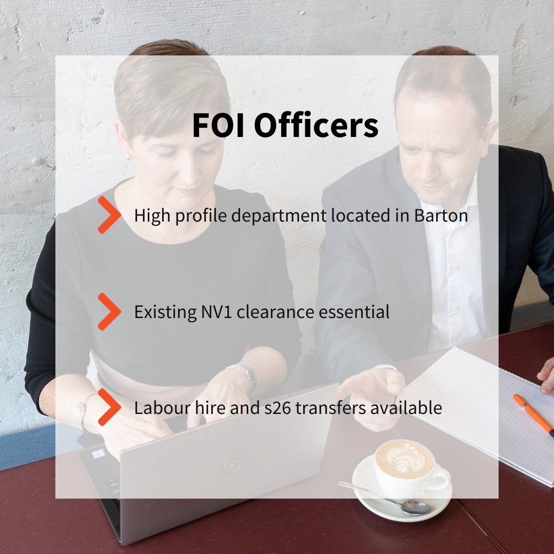 adaptbl's tweet photo. We're hiring #FOIofficers &amp; #FOIlawyers to work with a Cth #government client in #Canberra. NV1 (or higher) clearance essential.

Contract roles and #s26transfer available.

Contact: stephanie.gill@adaptbl.com.au or 0451 081 142

#FOI #lawyers #canberrajobs #CBR #CBRjobs #adaptbl https://t.co/hNZzIUOEWd