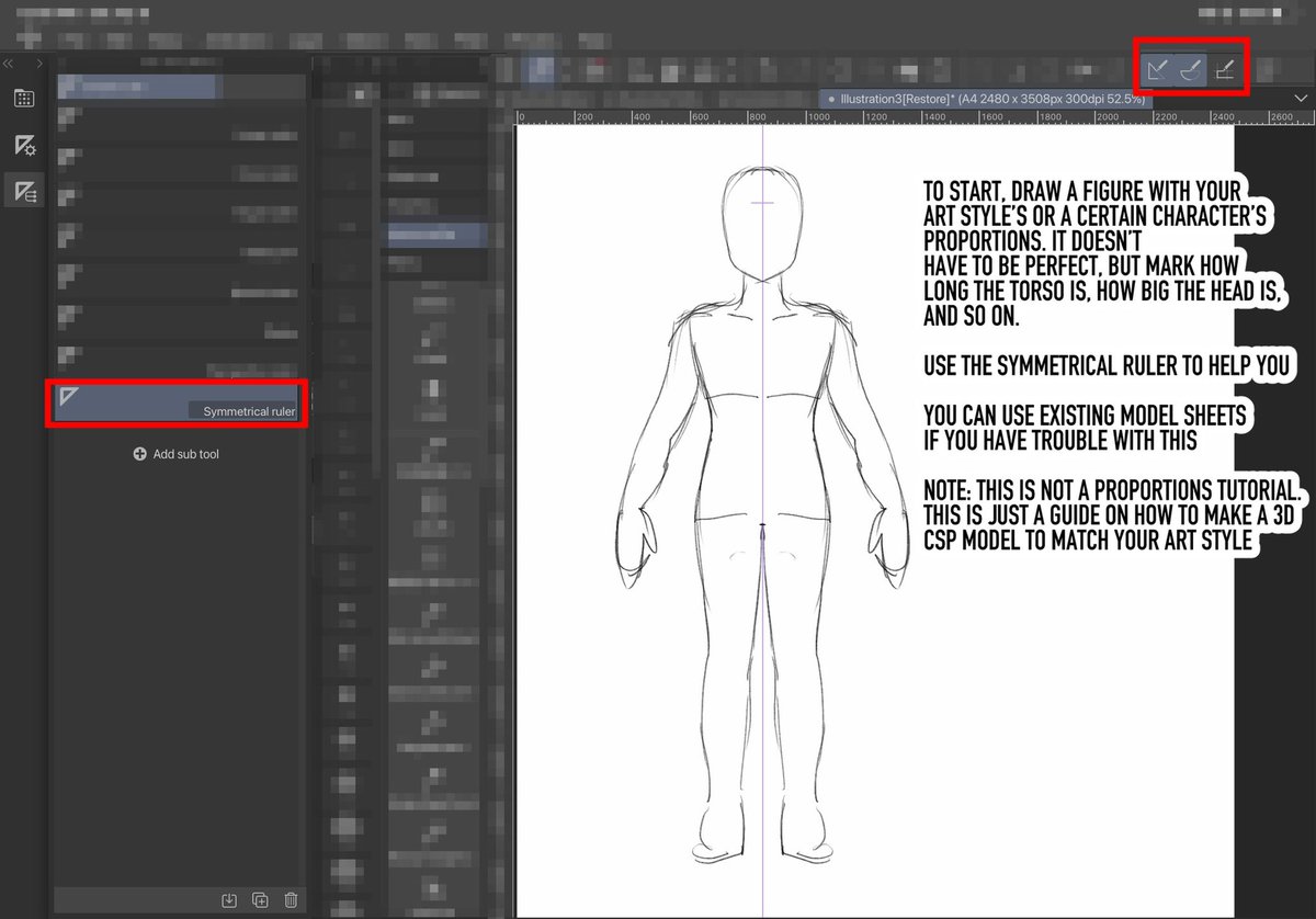 little guide on customizing 3d models to fit your art style's proportions #CLIPSTUDIOPAINT 