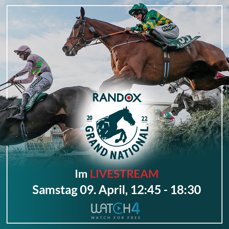 watch4com's tweet photo. Nicht verpassen! Heute um 12:45 Uhr startet das legendäre #RandoxGrandNational Hindernisrennen im Livestream bei #Watch4. Also, Hüte richten, Wetten platzieren, mitfiebern.
https://t.co/aiYtC6VS1k 🏇

#watch4 #livestream https://t.co/qi3p9KV4Zd