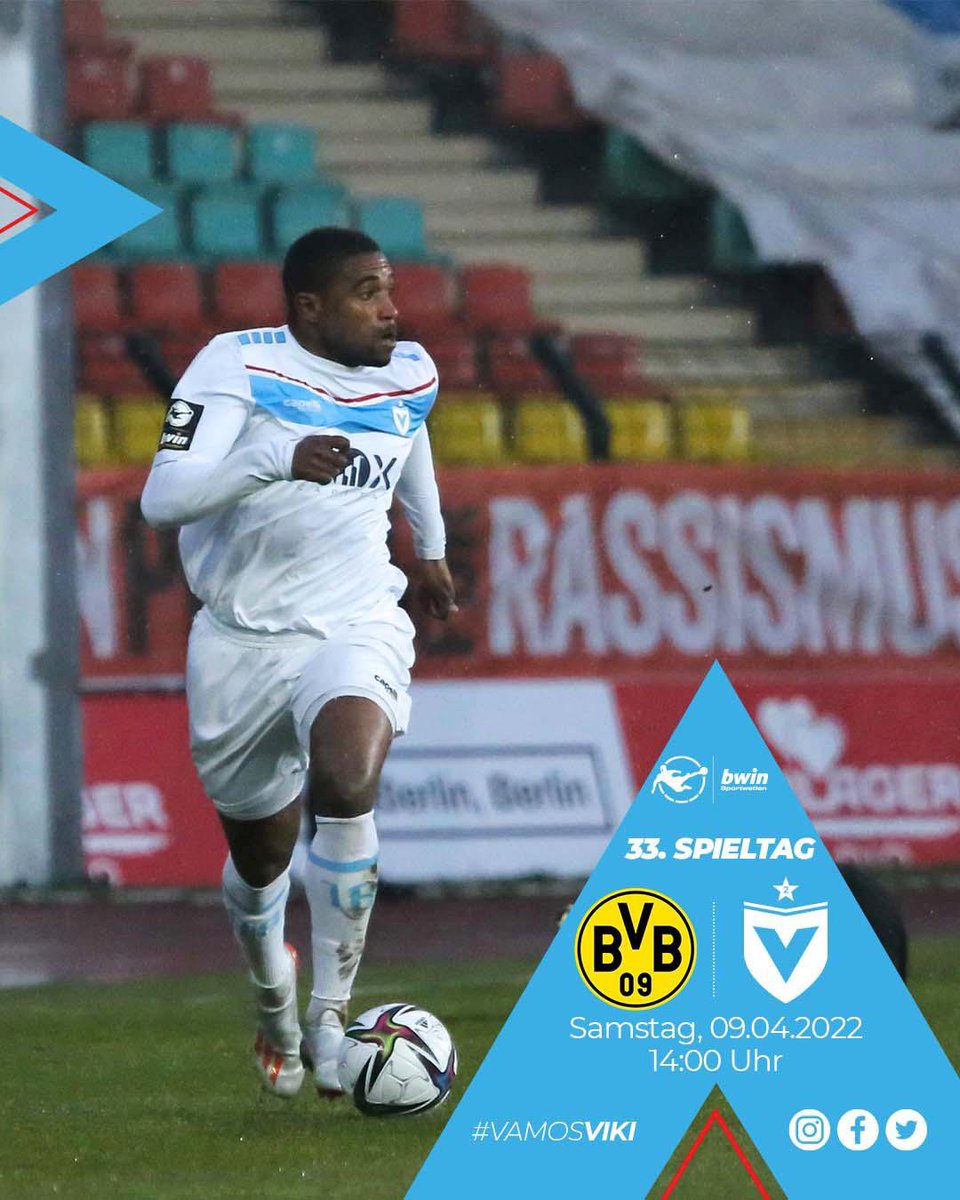 ViktoriaBerlin's tweet photo. 🔵 MATCHDAY vs. @BVB ||
🏟 Signal Iduna Park, Dortmund
⚽️ Anstoß: 14:00 Uhr
💻 MagentaSport
ONE TEAM - ONE DREAM!💪🏼💙
.
.
.
#3liga #fu3ball #zeigtsuns #vamosviki #viktoriaberlin #BVBBLN https://t.co/B15BjRCXlq