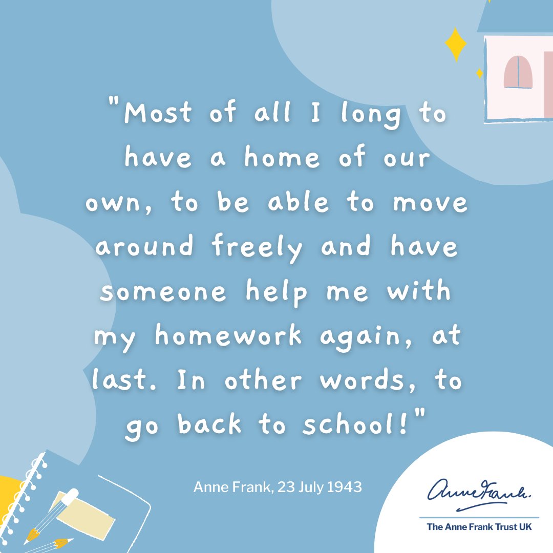 AnneFrankTrust's tweet photo. #quoteoftheday #QOTD

Anne Frank writes about the first things she wants to do when she's able to go outside again. 

Simple wishes for things that we may take for granted, but that Anne and millions like her were stripped of because of hate and prejudice https://t.co/Kt7NB2wByU