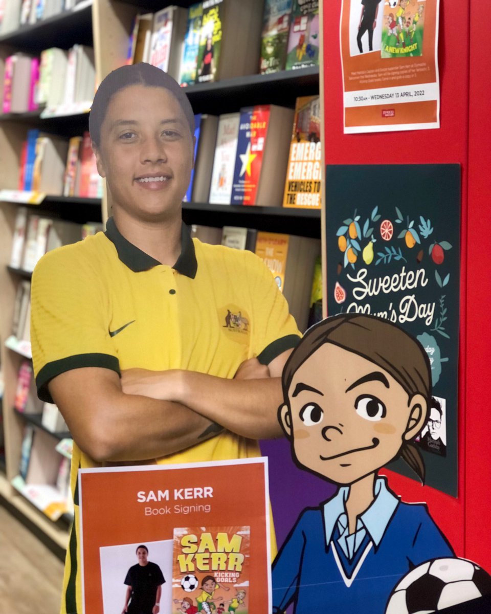 DymocksBelco's tweet image. COME AND MEET SAM KERR! Sam will be in store signing books on Wednesday April 13 at 10:30am 🎉🎉🎉 The #SamSpam may get out of control this week and we apologise for nothing. We’re too excited! 🤩
